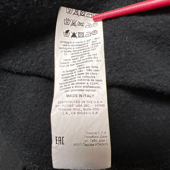 BEATRICE B. Italia Pleated Sides Sweatshirt SIZE XS Black Pullover Top ITALY - Picture 4 of 11